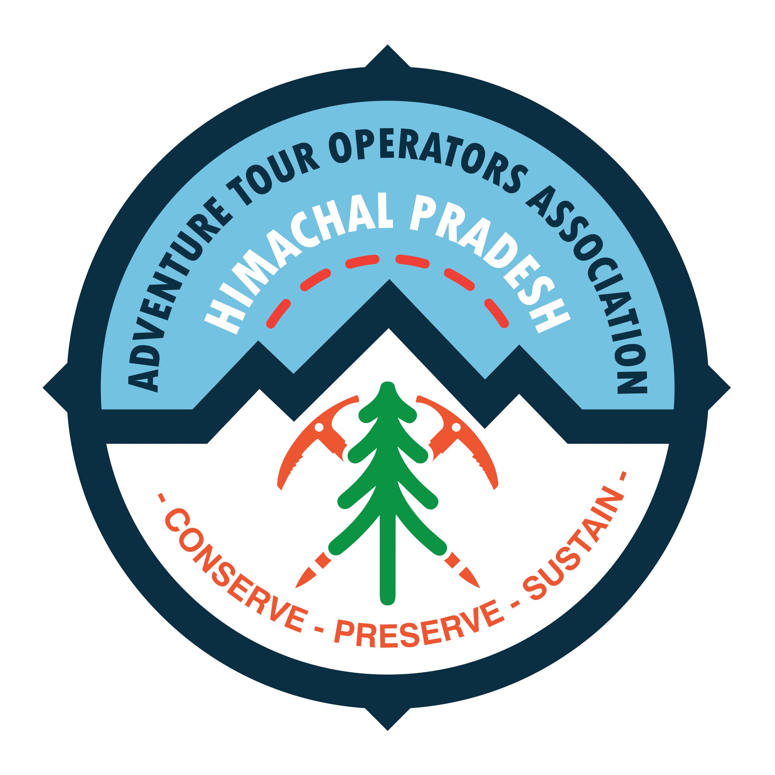 ATOAHP logo – Adventure Tour Operators Association Himachal Pradesh, official membership of Into Wild Himalaya