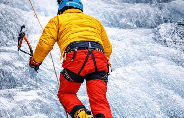 Ice climbing in himalayas