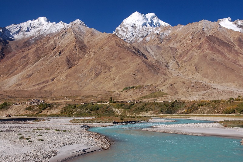 Zanskar Valley landscape on the Manali to Zanskar to Leh cycling route